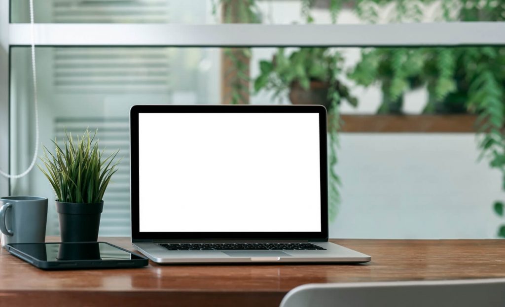 bureau et plantes vertes